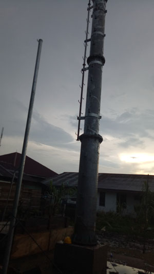 Pembangunan Tower Telkomsel di Kelurahan Kampung Dalam Siak Tanpa IMB  